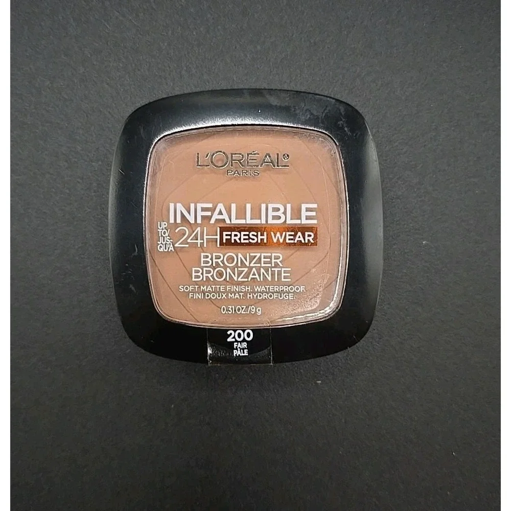 NEW L'Oreal Paris Infallible 24H Fresh Wear Bronzer 200 Fair Waterproof TALC